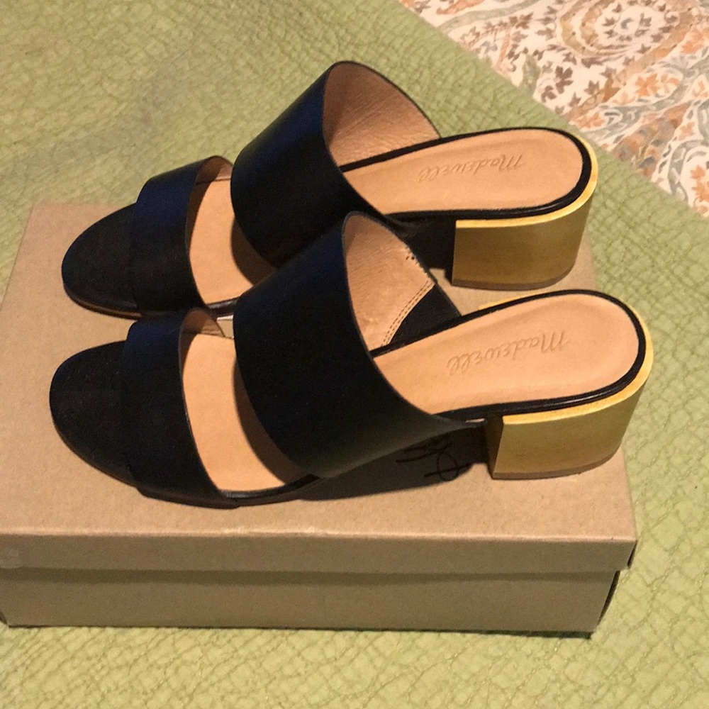 Madewell Kiera Two-Strap Block Heel Mule sandal